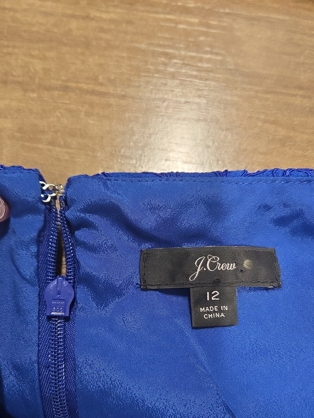 J. Crew-Royal Blue Lace Midi Dress-Size 12 - Picture 13 of 16